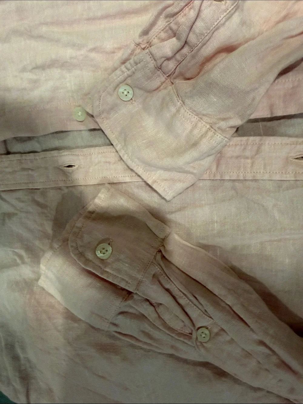 Jcrew Men's Linen Pink Button-Up Shirt